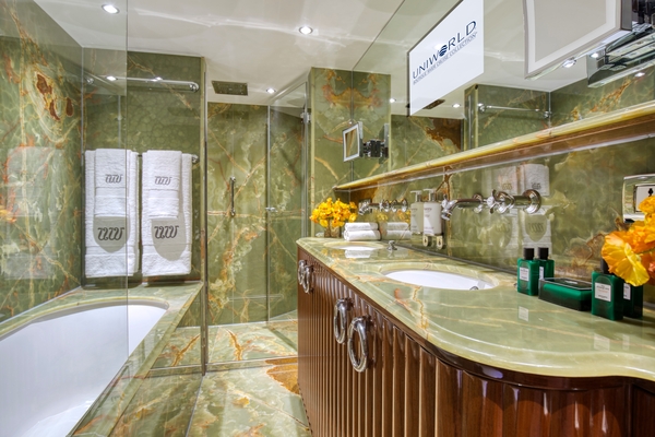 Uniworld Bon Voyage - Grand Suite, Bathroom.jpg